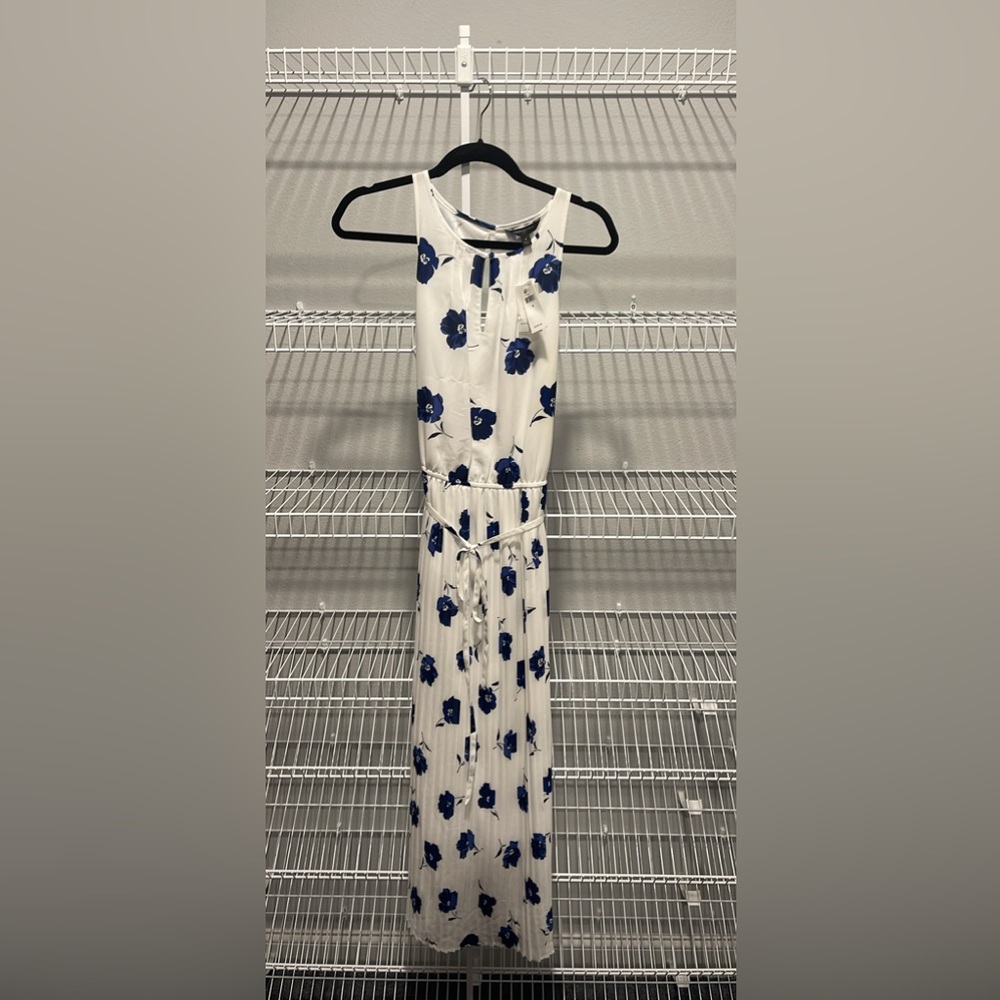 Banana Republic White Printed Maxi Dress Size 8
